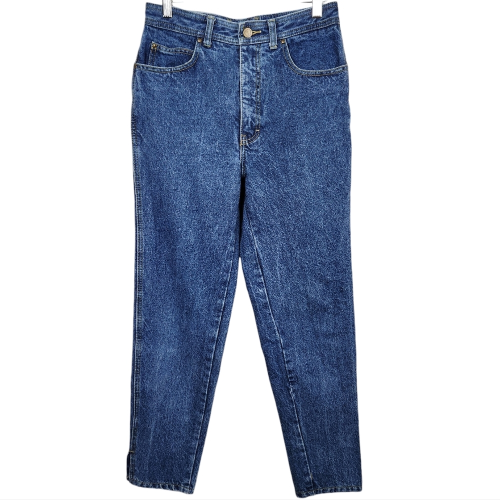 Jordache Vintage 80's 90's Denim Dark Wash High Rise Blue Jeans Women's Size 27